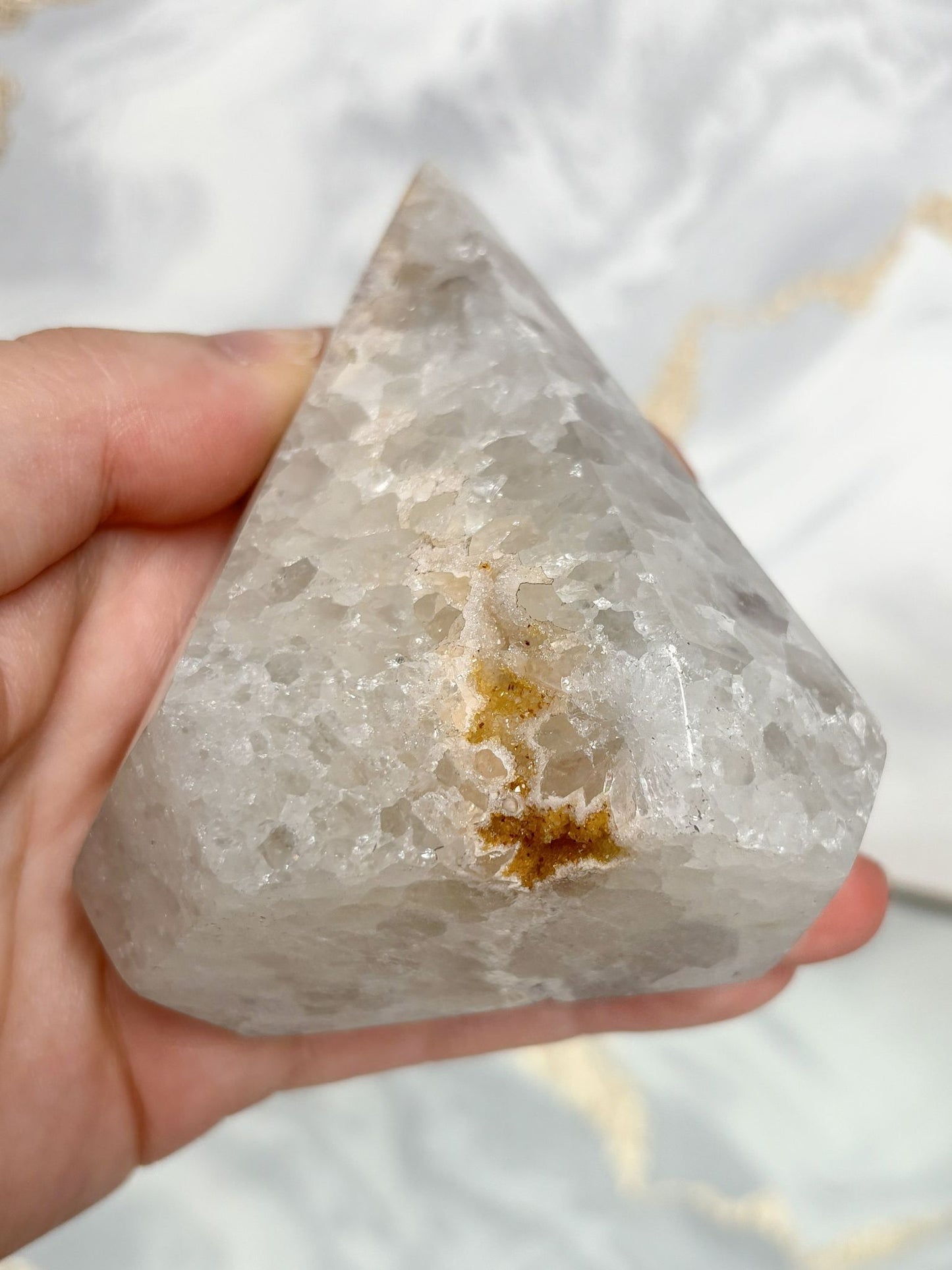 Achat-Diamant mit Kristalldruse