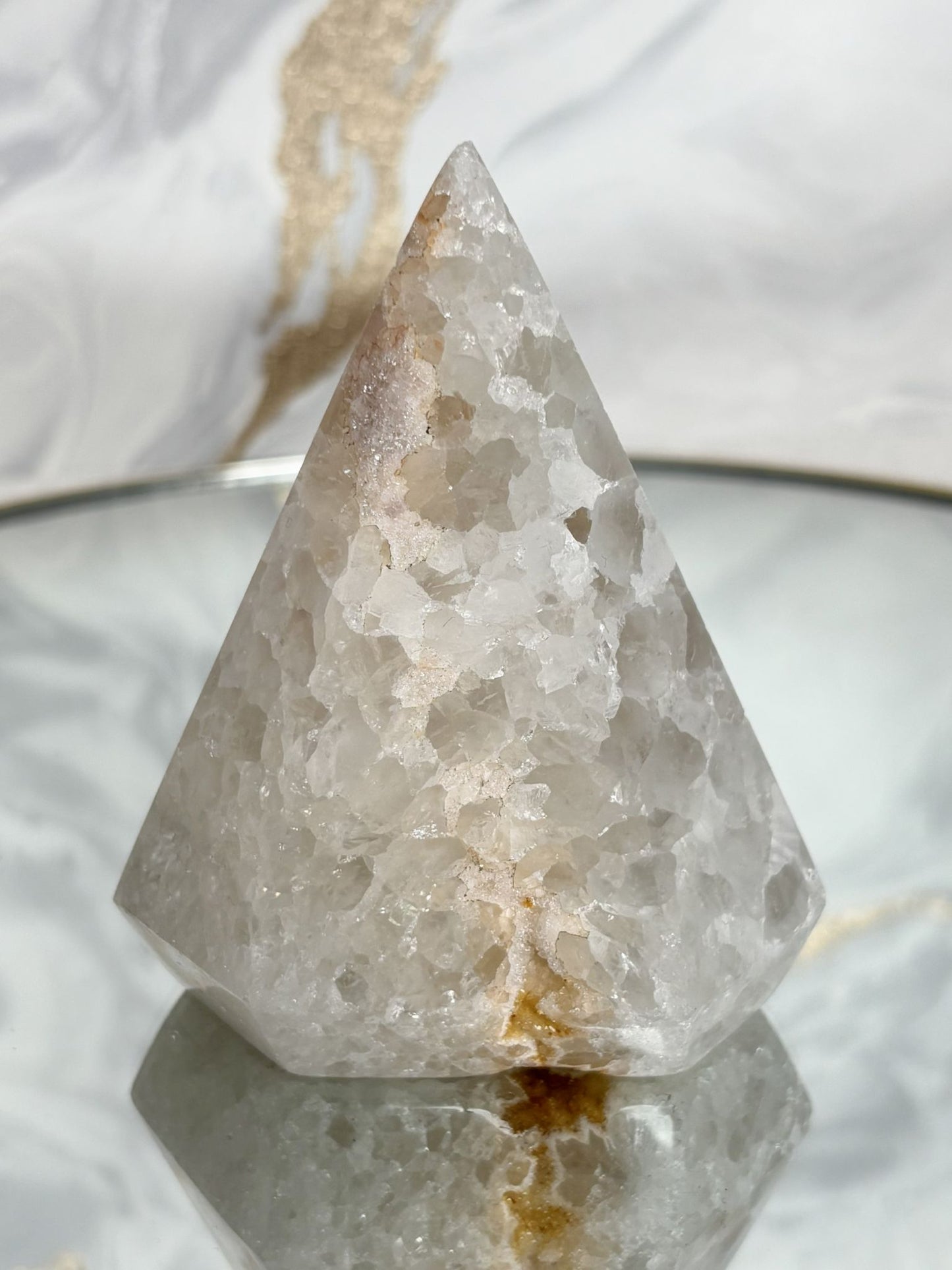 Achat-Diamant mit Kristalldruse