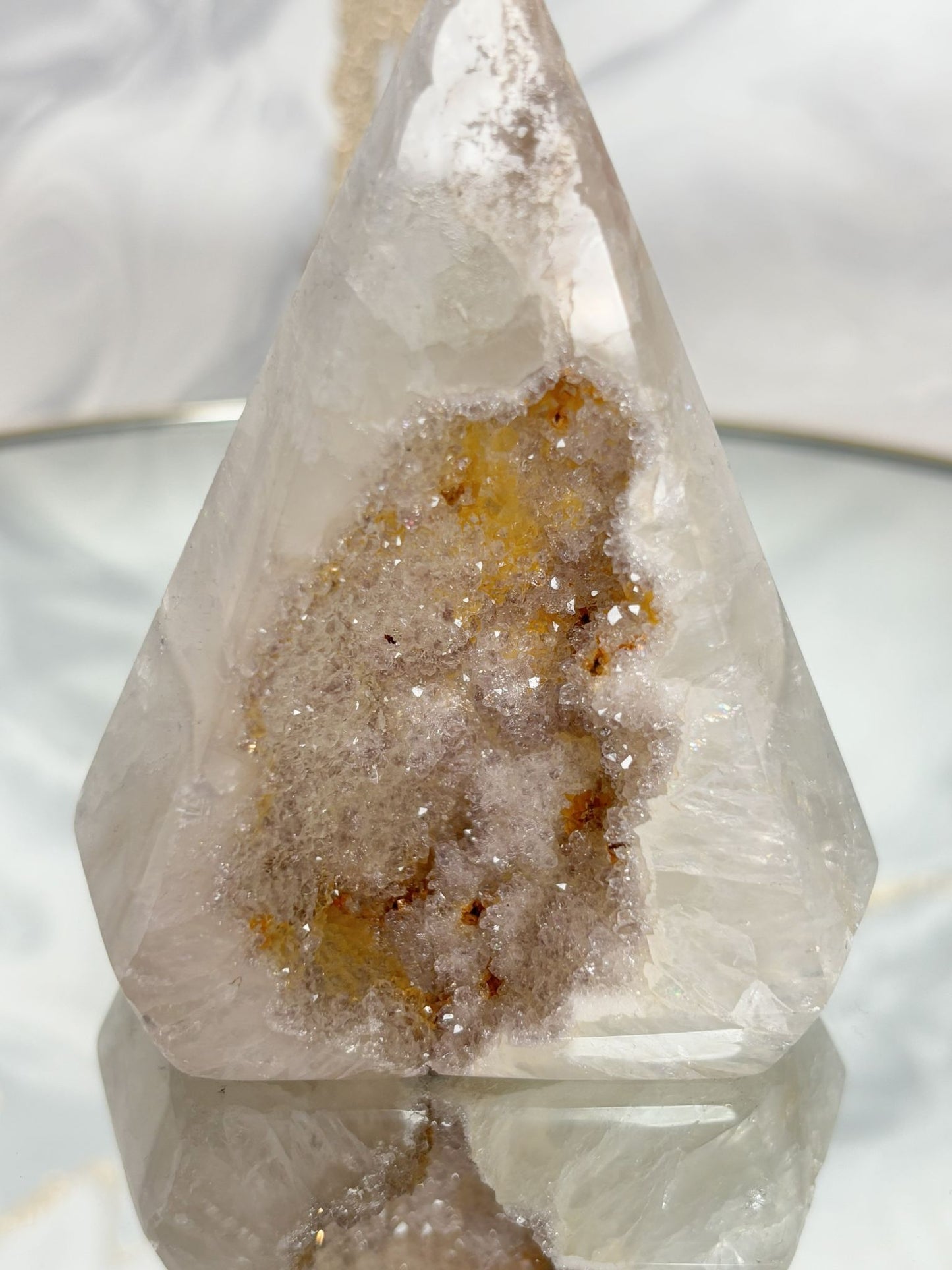 Achat-Diamant mit Kristalldruse