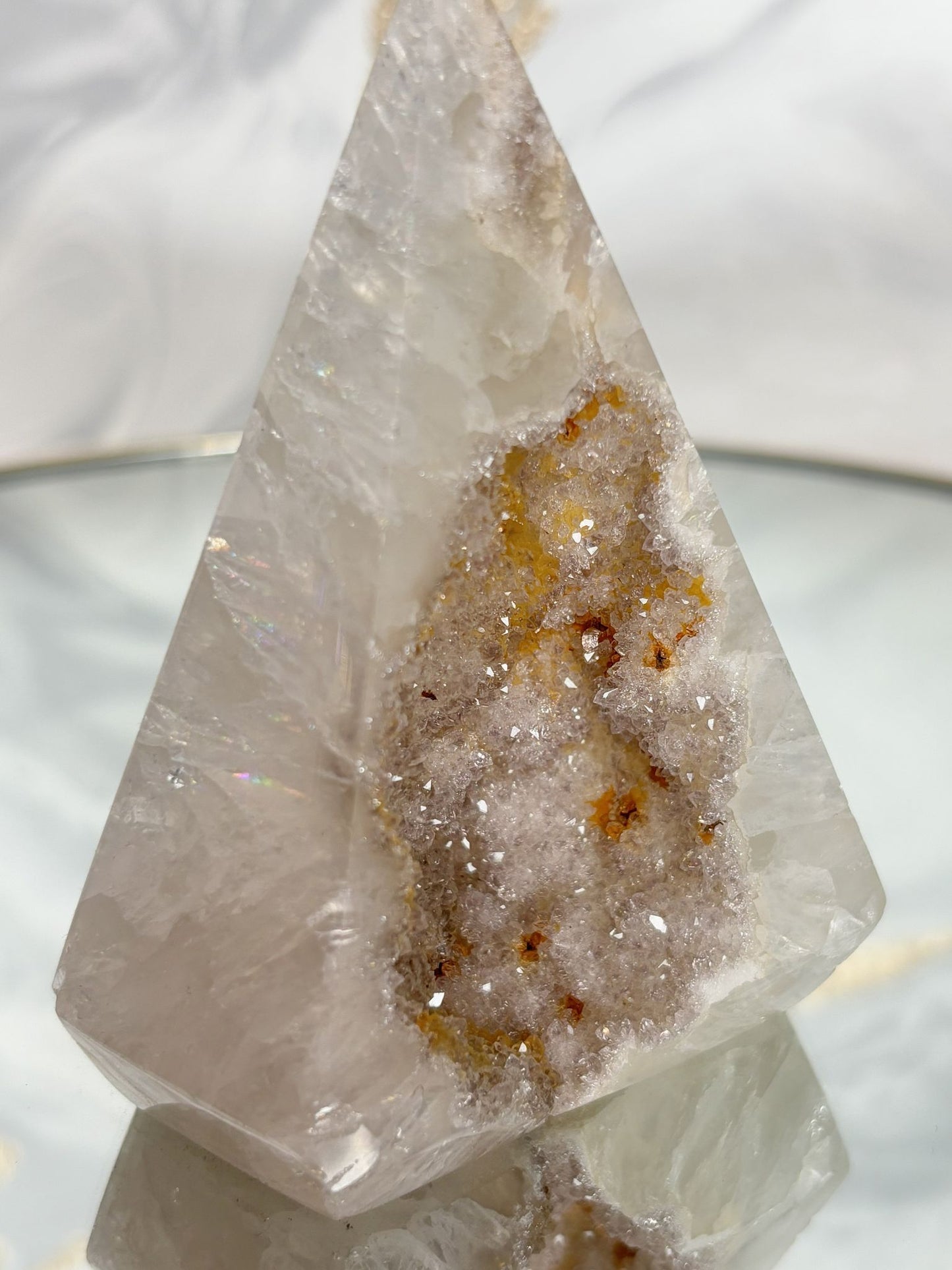 Achat-Diamant mit Kristalldruse