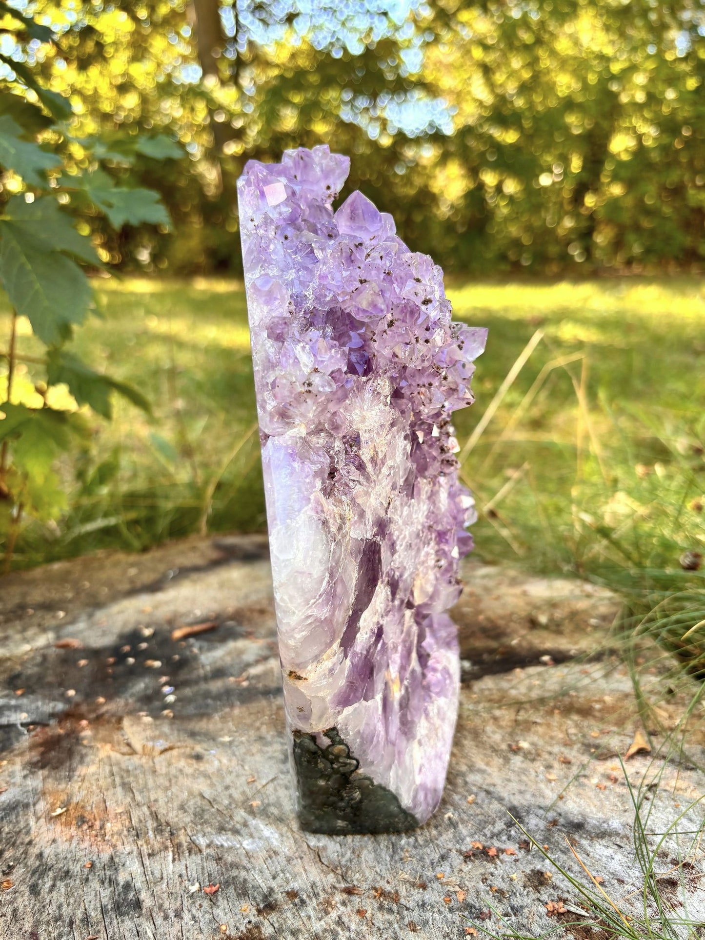 Amethyst Cluster mit Goethit