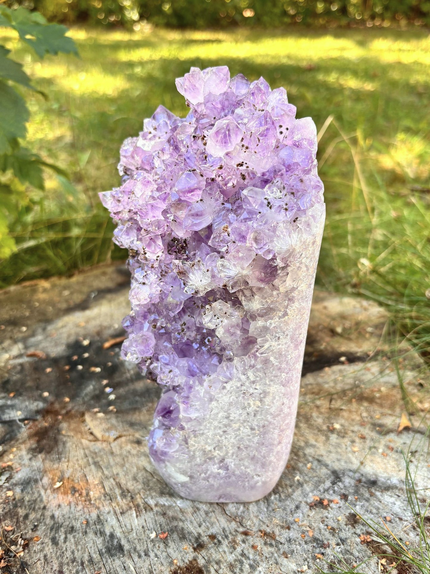 Amethyst Cluster mit Goethit