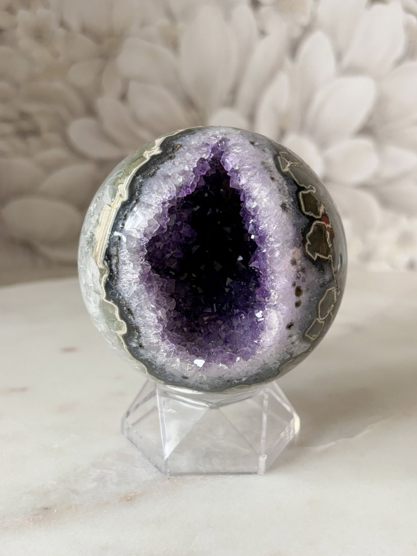 Amethyst Kugel 1 (tolles Muster)