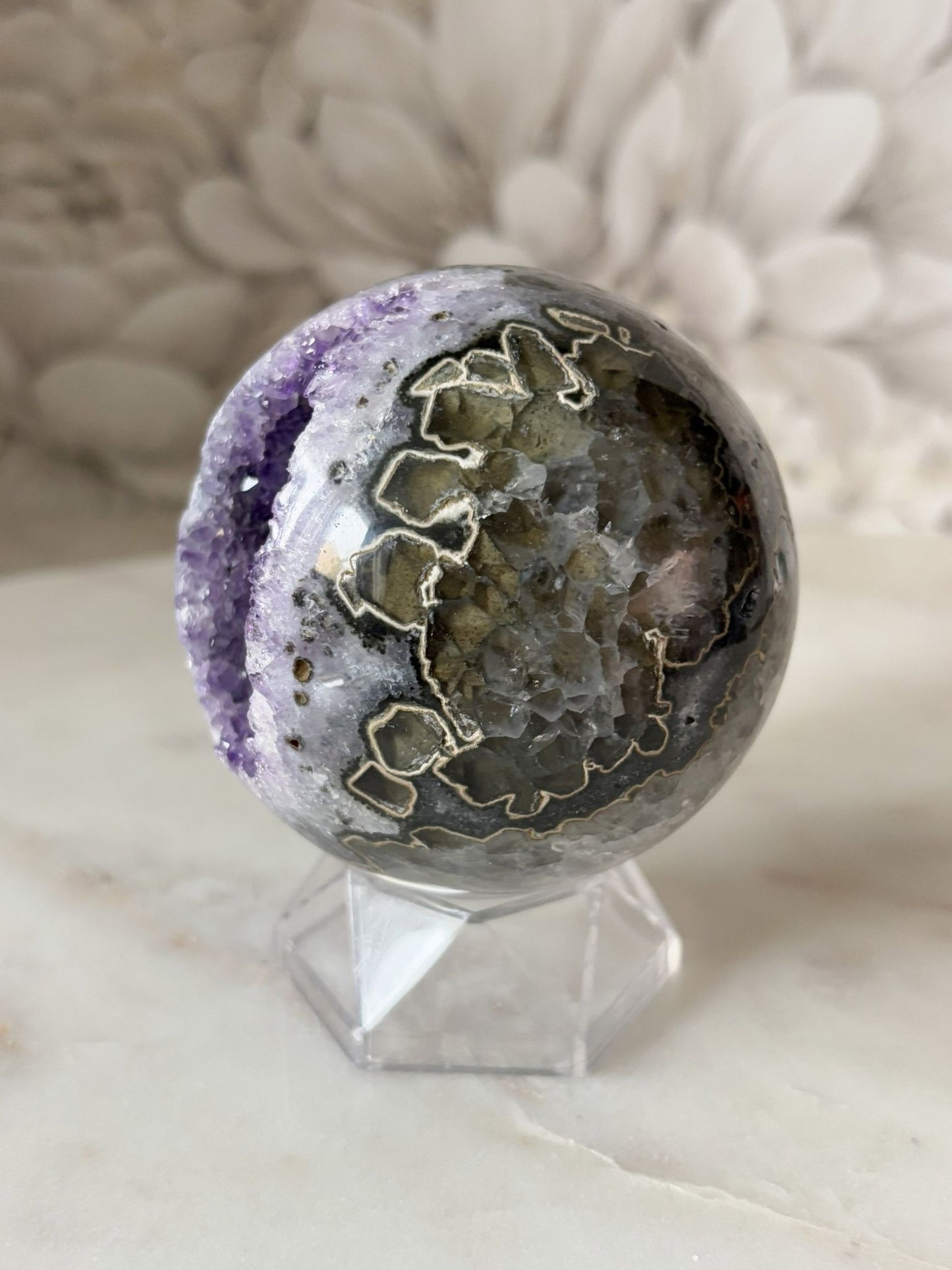 Amethyst Kugel 1 (tolles Muster)