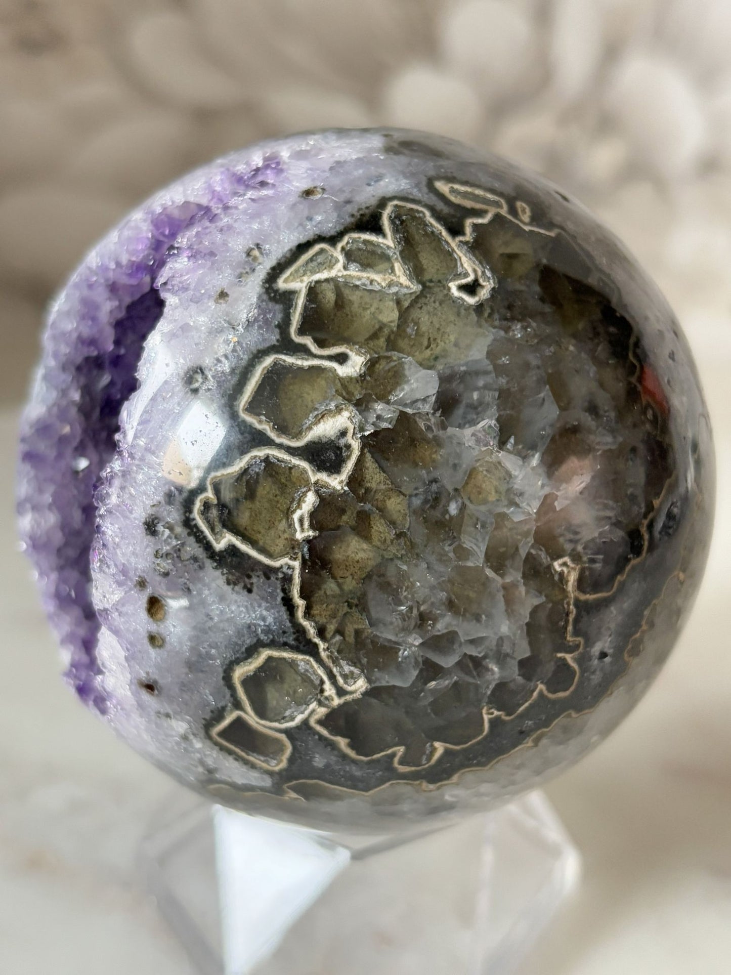 Amethyst Kugel 1 (tolles Muster)