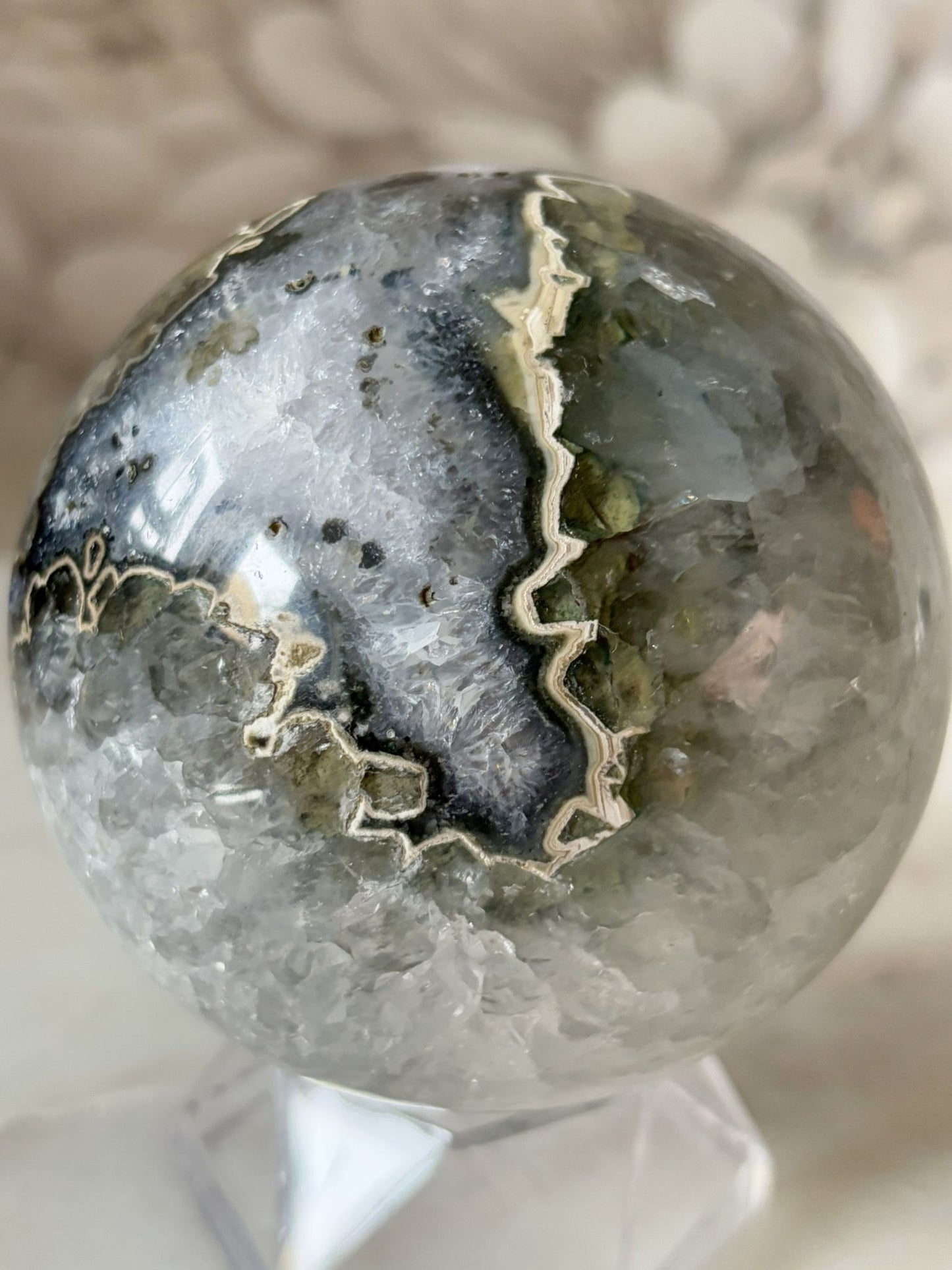 Amethyst Kugel 1 (tolles Muster)