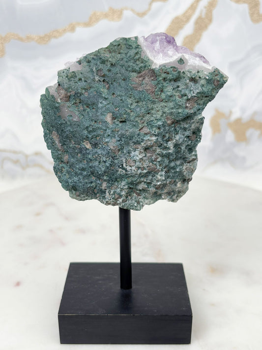 Amethyst mit Glitzercalcit