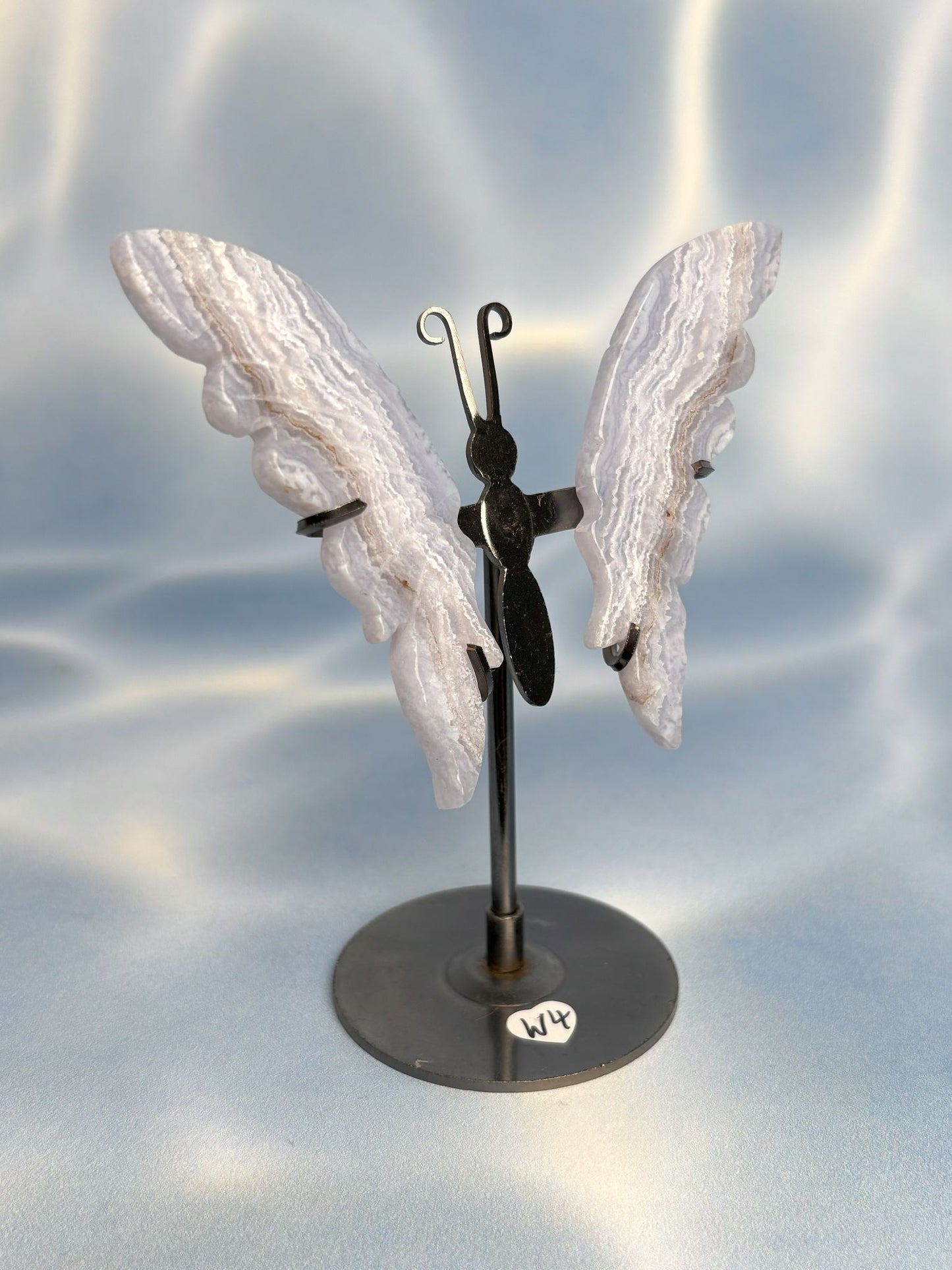 Blauer Spitzenachat / Blue Lace Agate Schmetterlinge