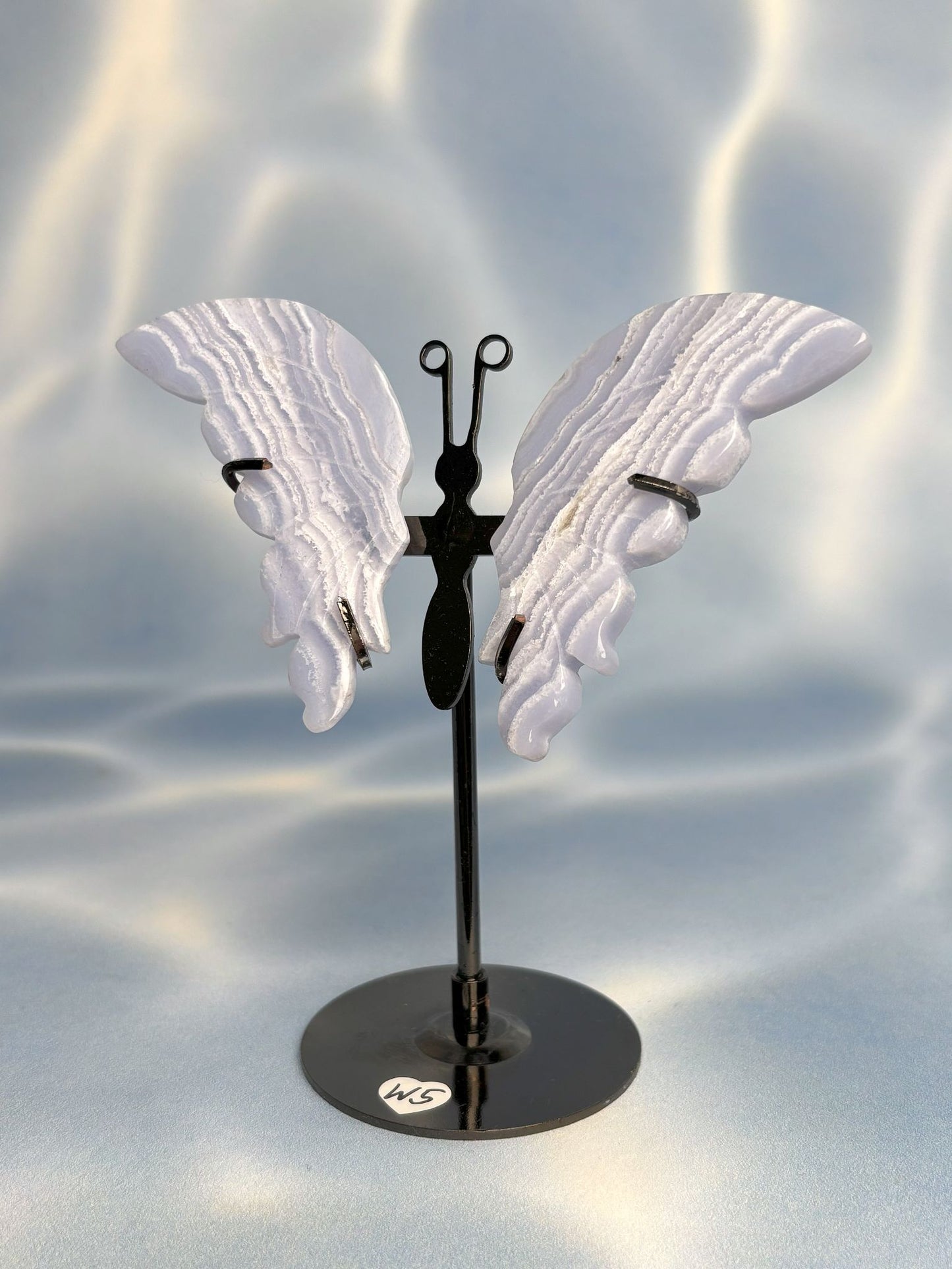 Blauer Spitzenachat / Blue Lace Agate Schmetterlinge