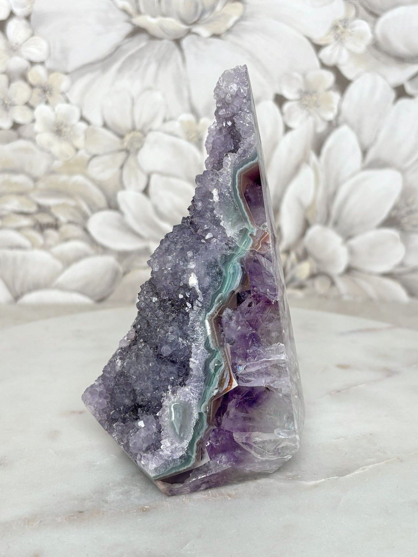 Amethyst in Diamantenform