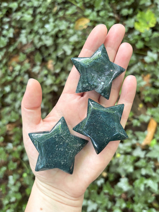 Kleine Moosachat Sterne