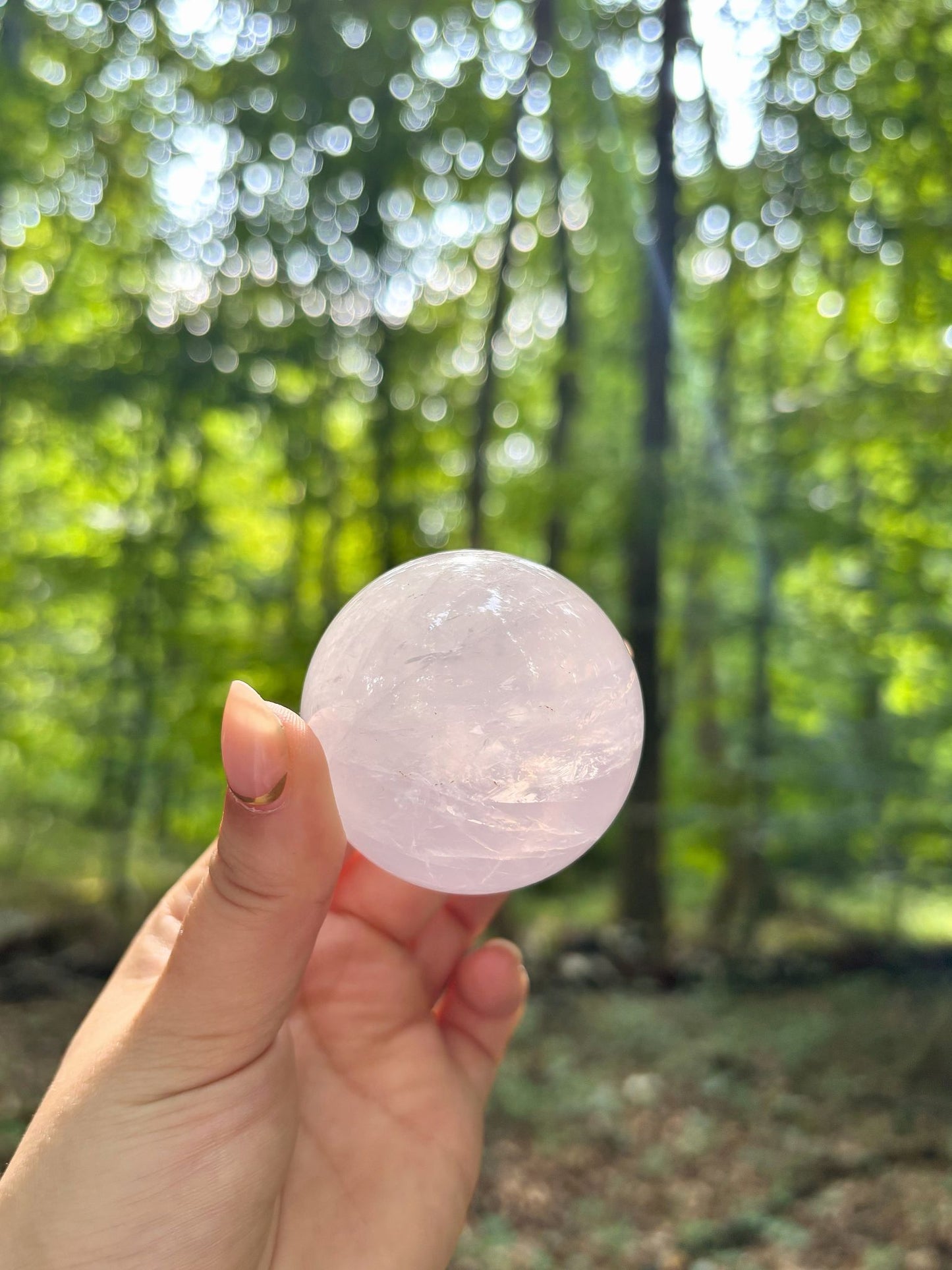 Periwinkle Rosenquarz Kugel