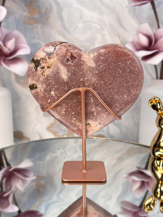 Pinker Amethyst Herz Klein