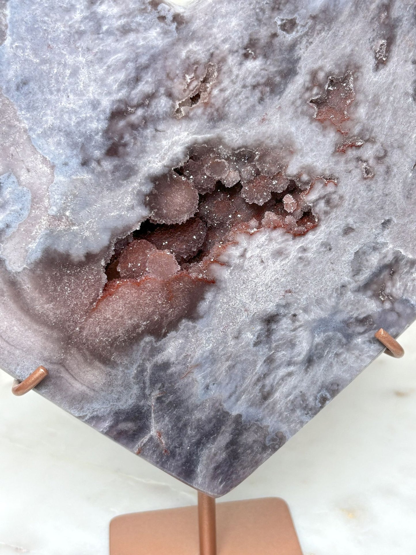 Pinker Amethyst Herz Groß