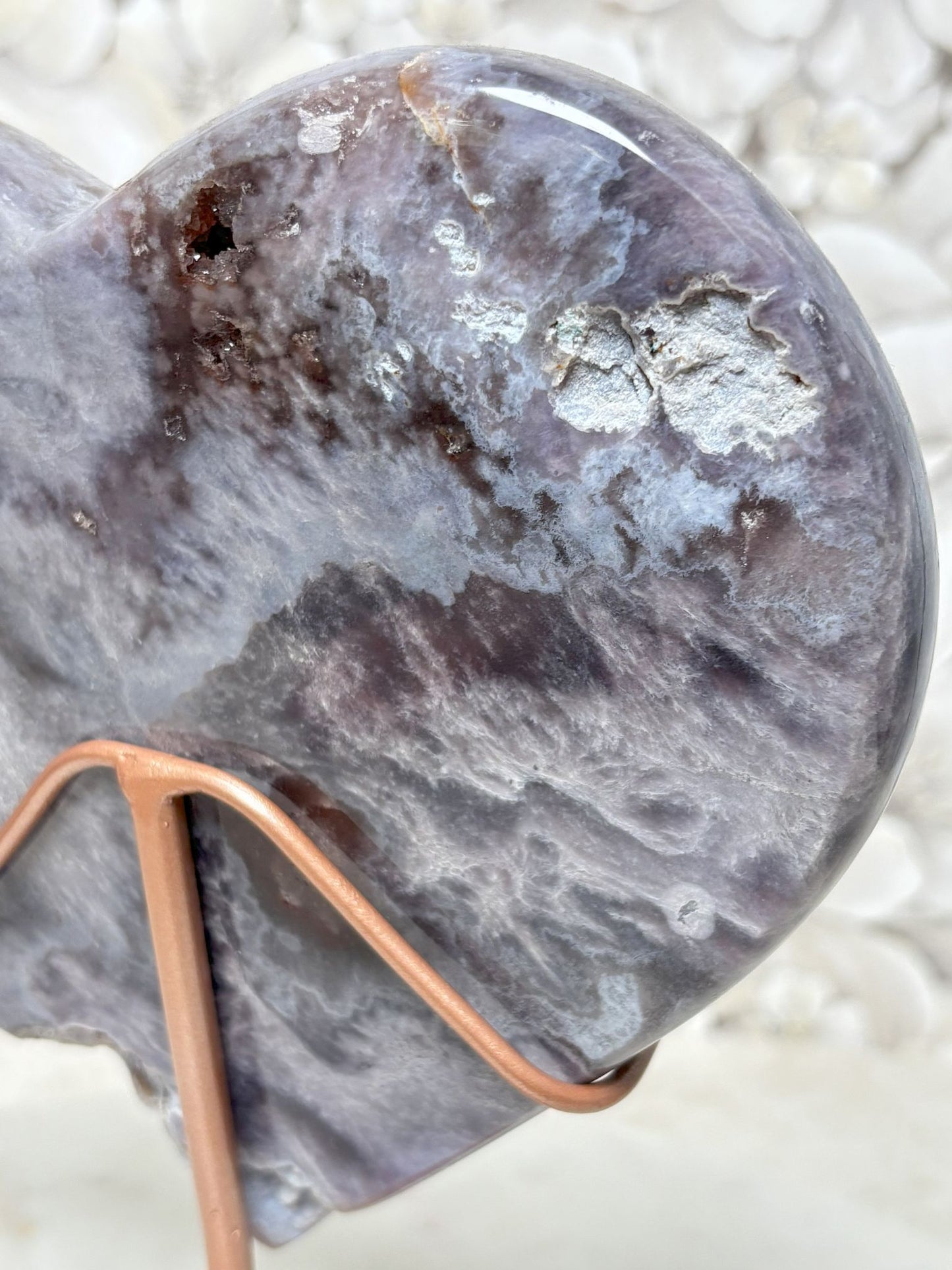 Pinker Amethyst Herz Groß