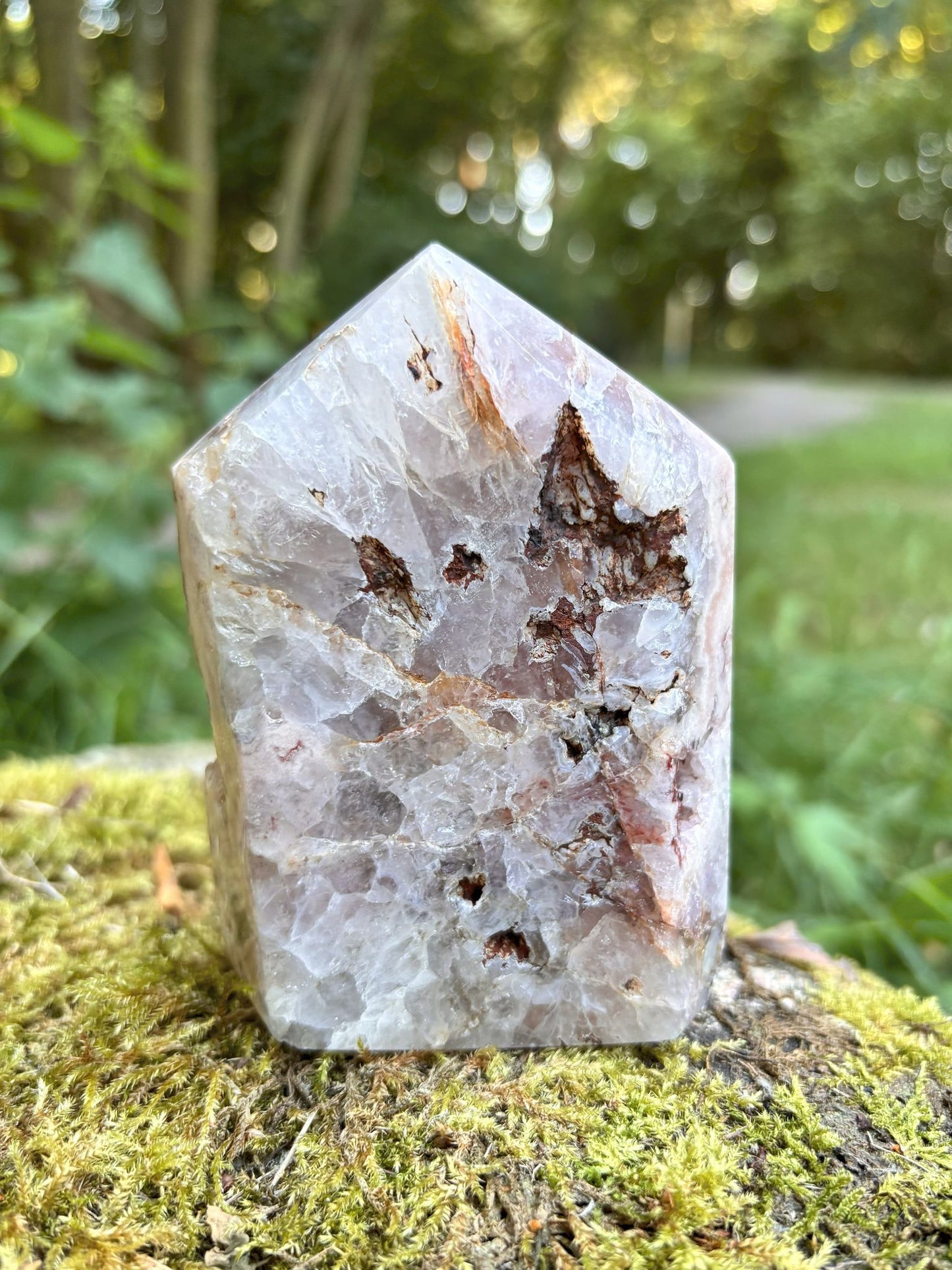 Pinker Amethyst Turm Klein