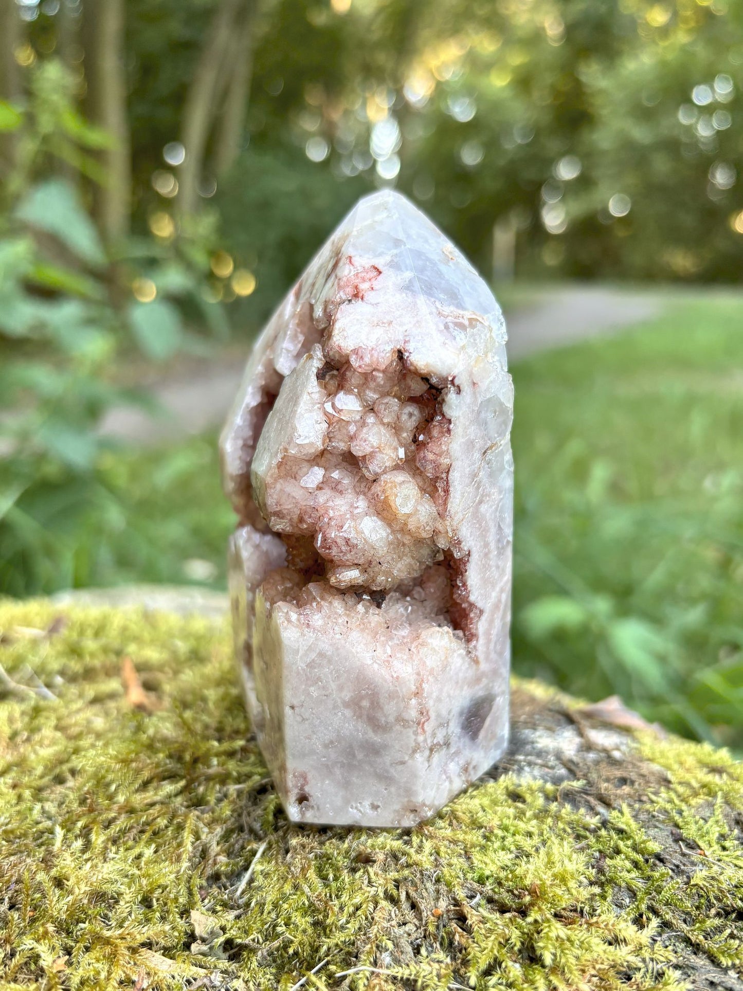 Pinker Amethyst Turm Klein