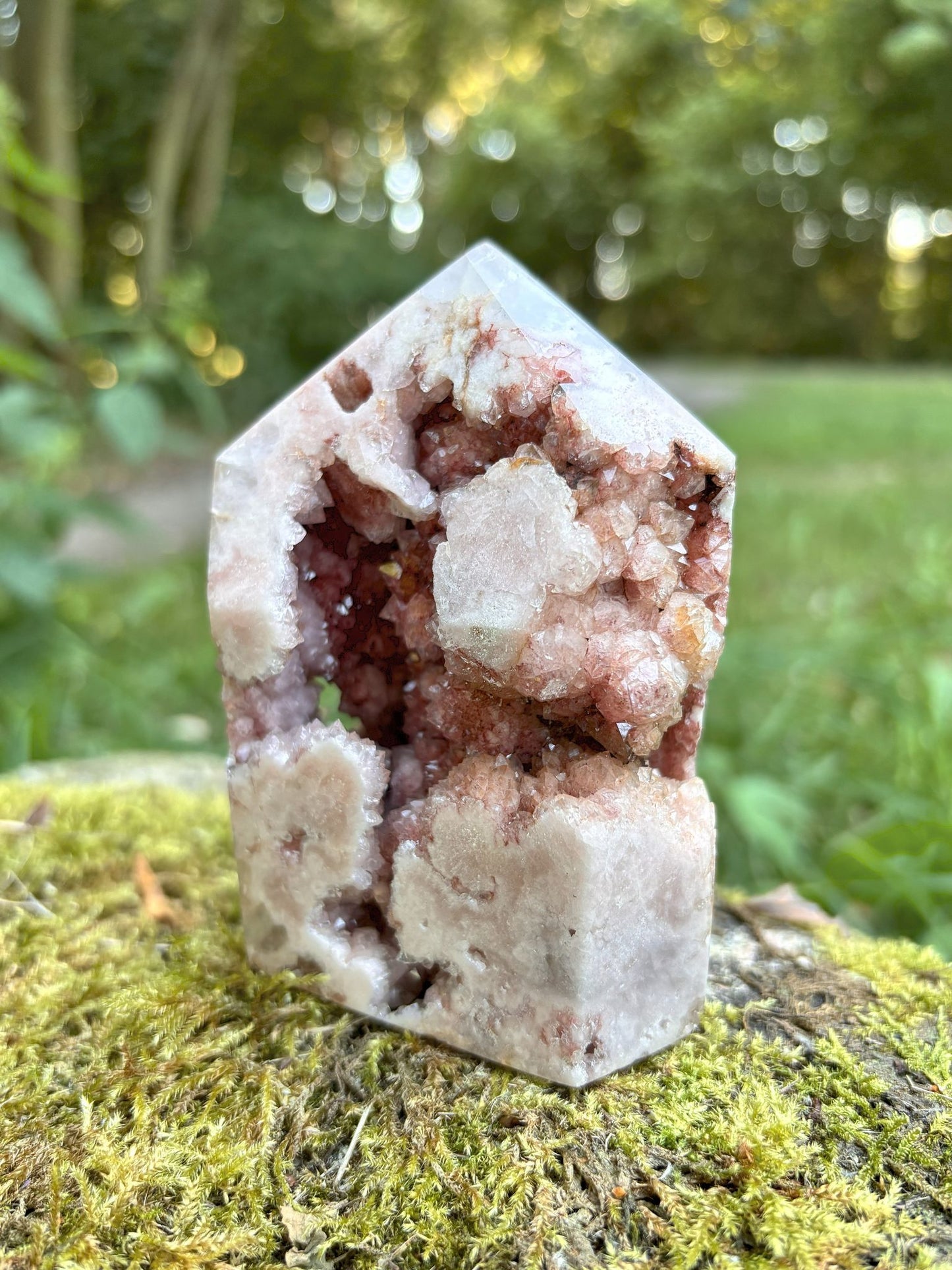 Pinker Amethyst Turm Klein