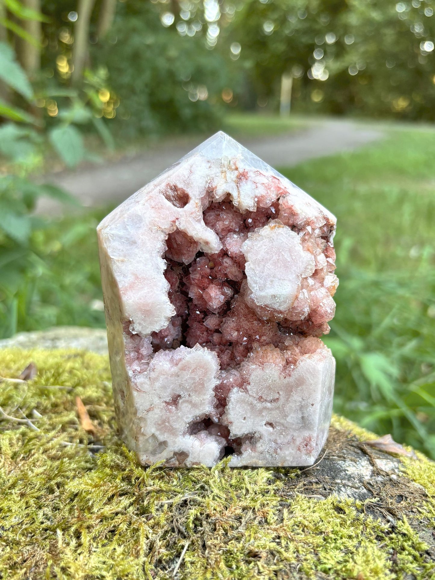 Pinker Amethyst Turm Klein