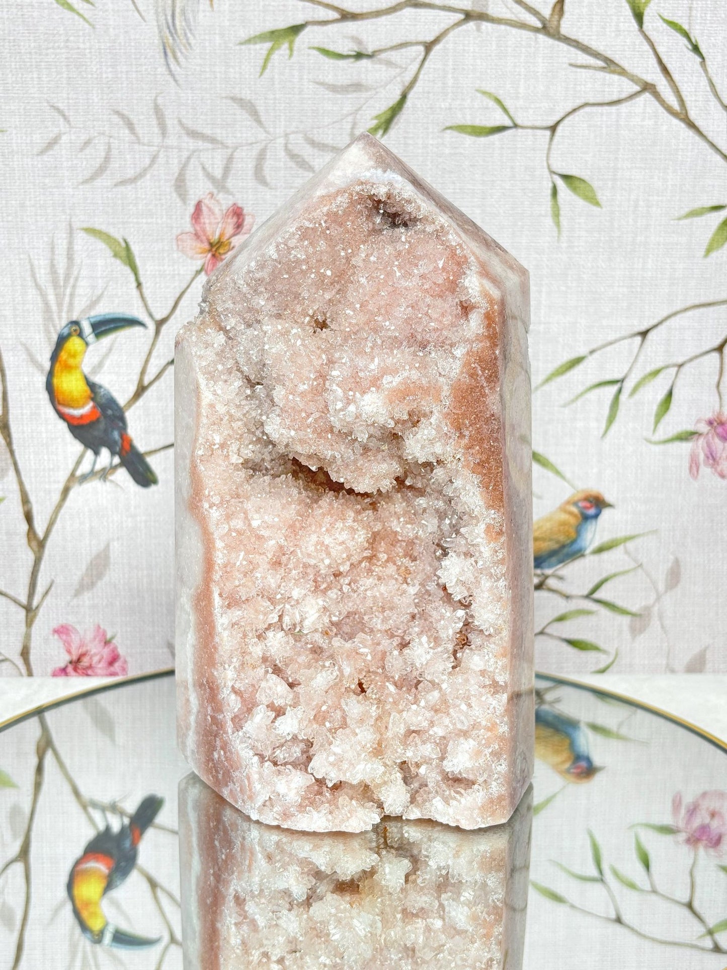 Pinker Amethyst Turm Groß