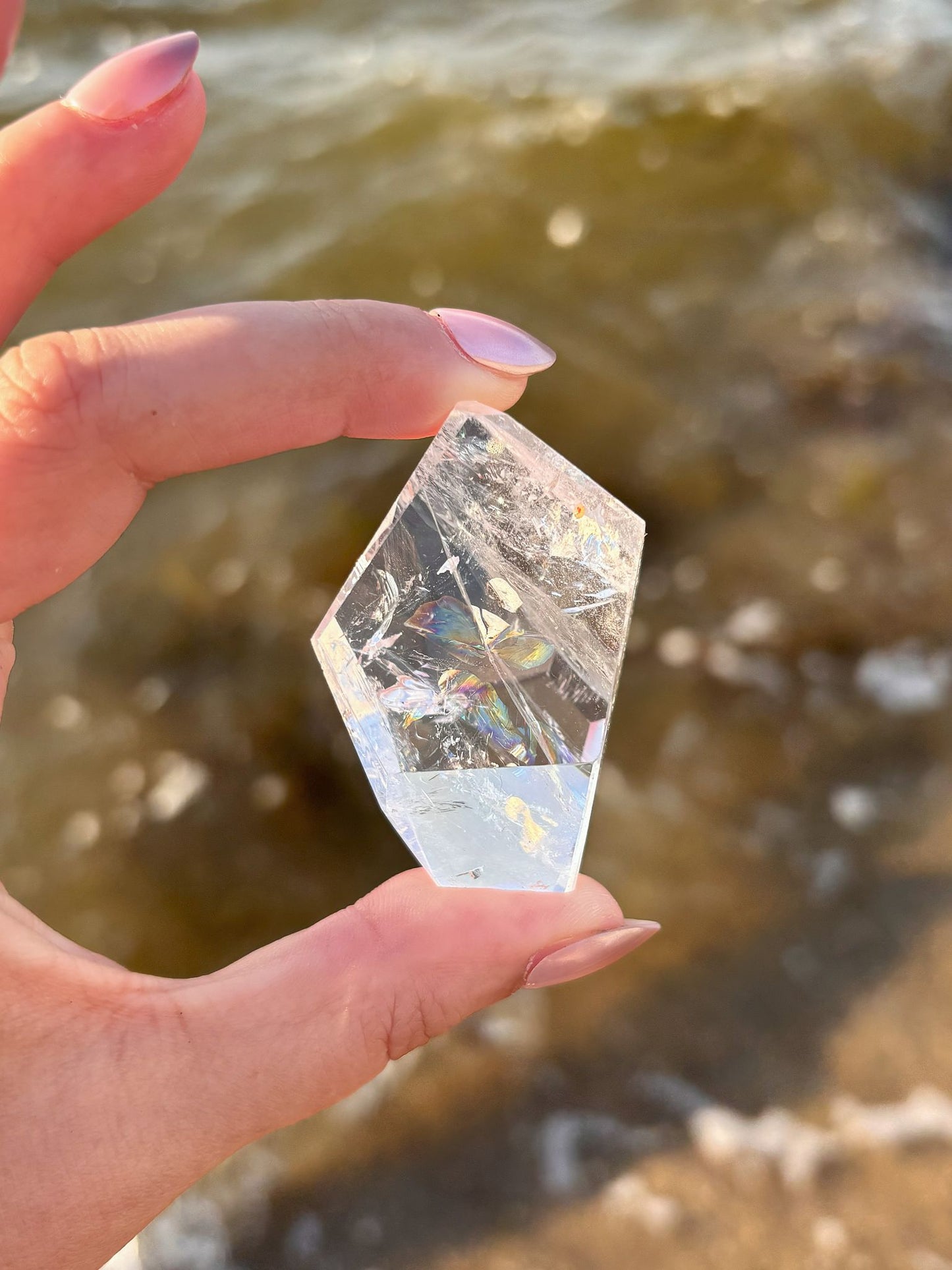 Quarz mit Regenbogen