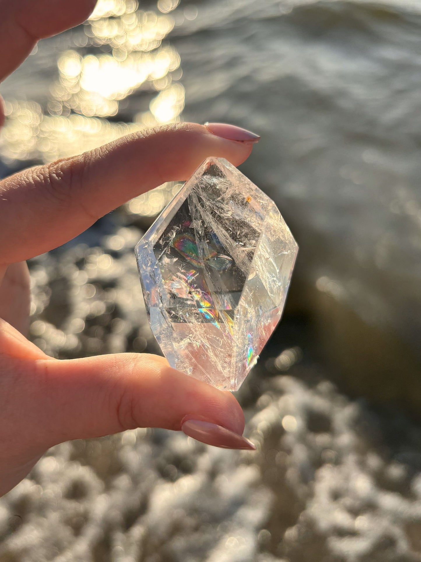 Quarz mit Regenbogen