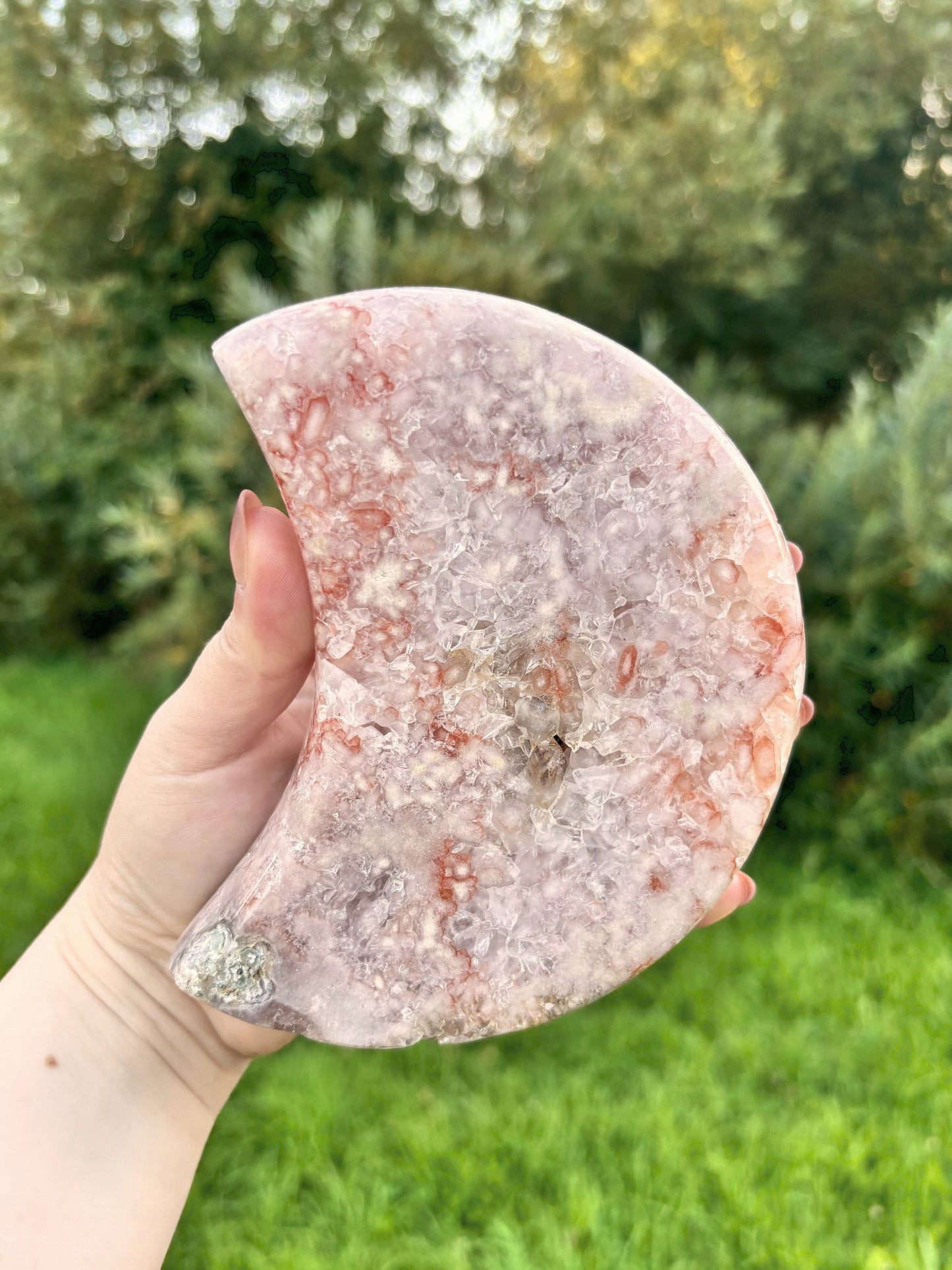 Pinker Amethyst & Quarz Mond