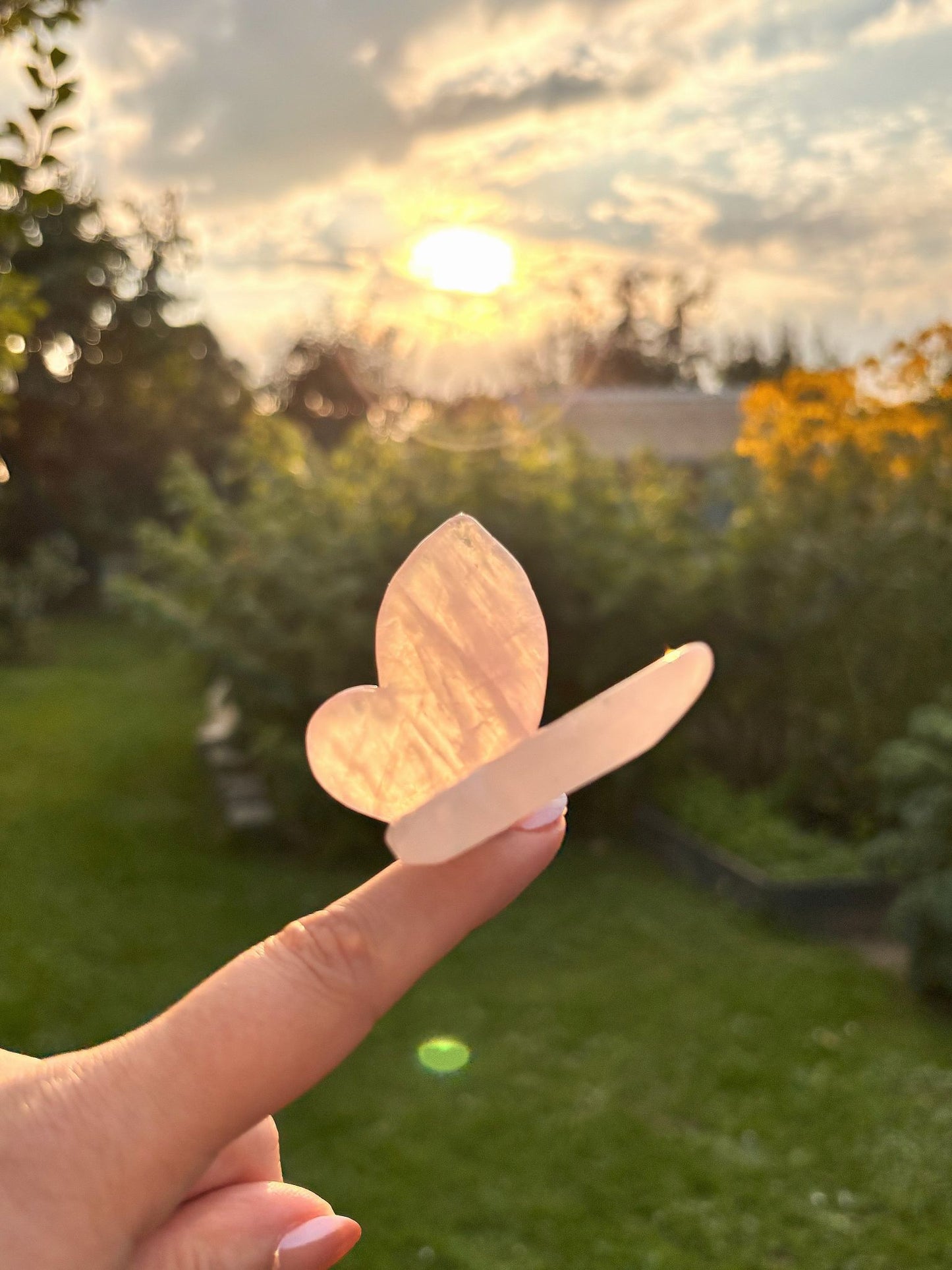 Rosenquarz Schmetterlinge