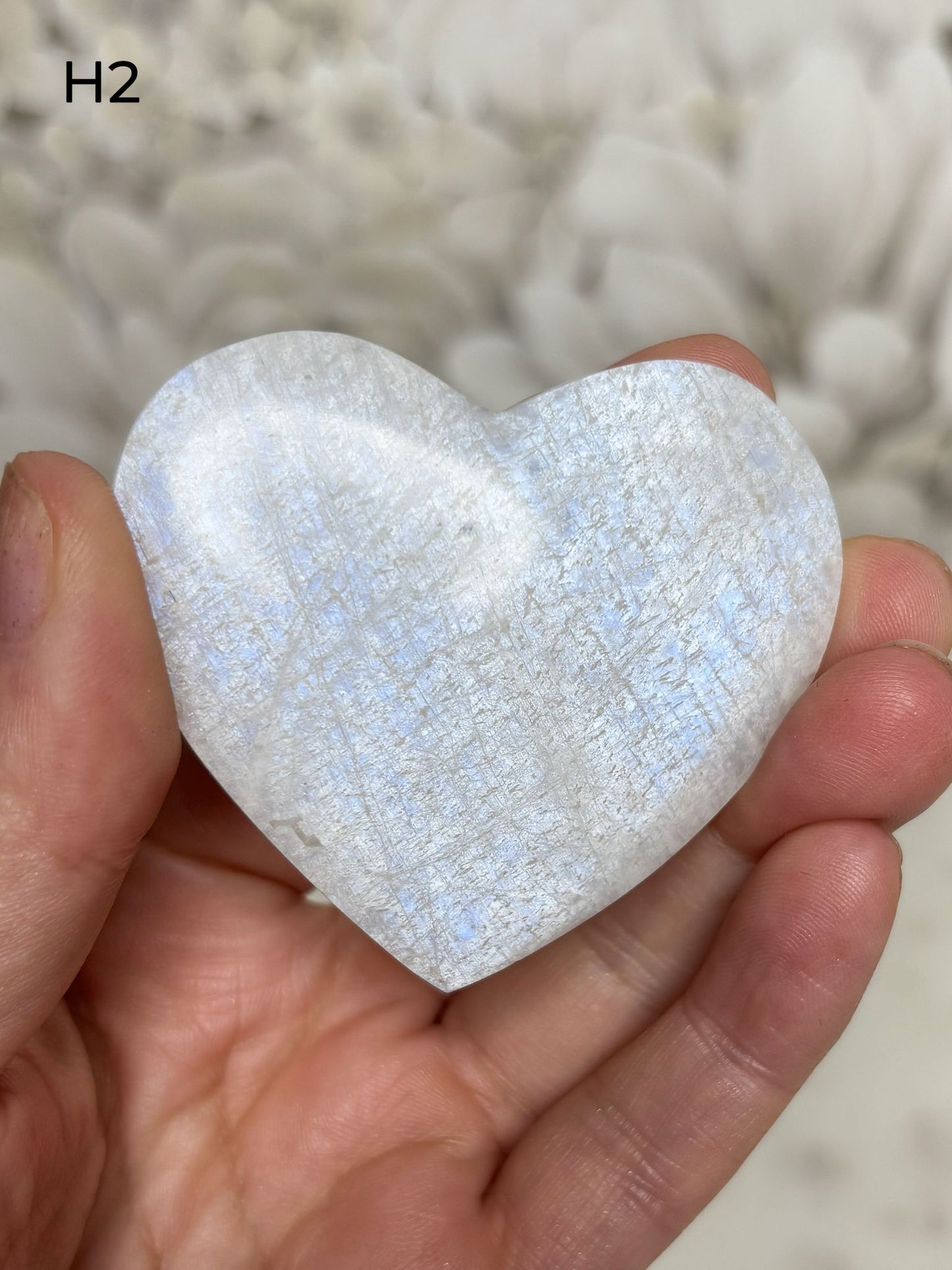 Weißer Mondstein Herzen