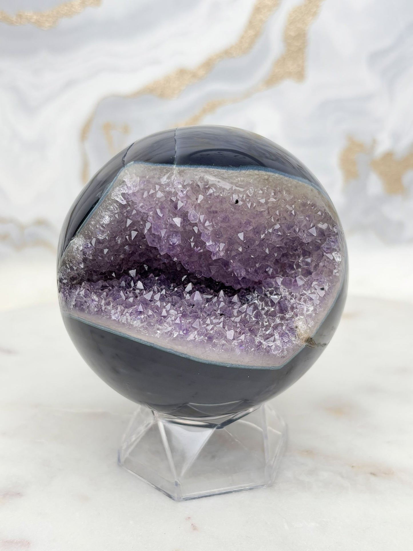 Amethyst Achat Kugel Nr. 13