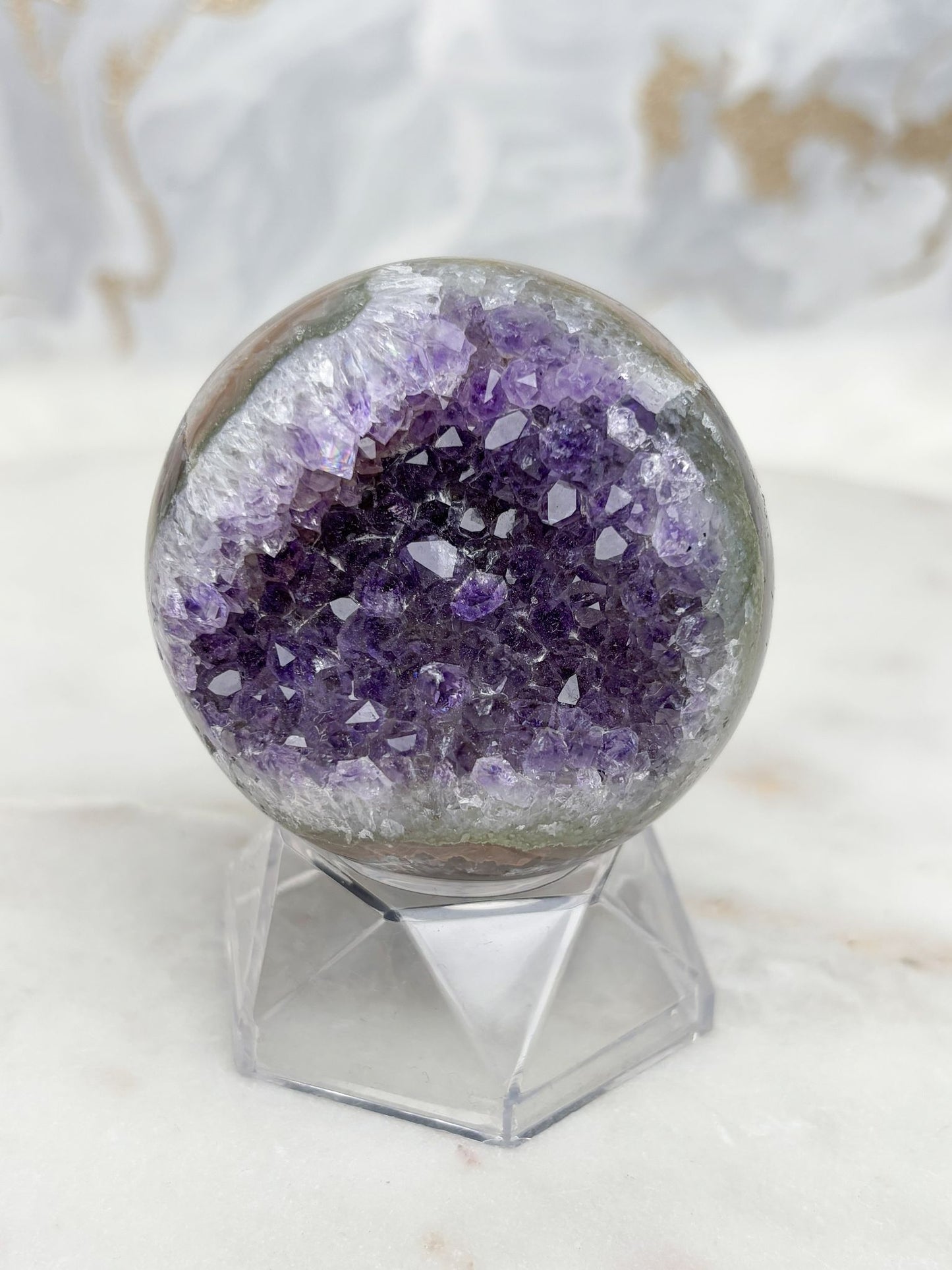 Amethyst Achat Kugel Nr. 19