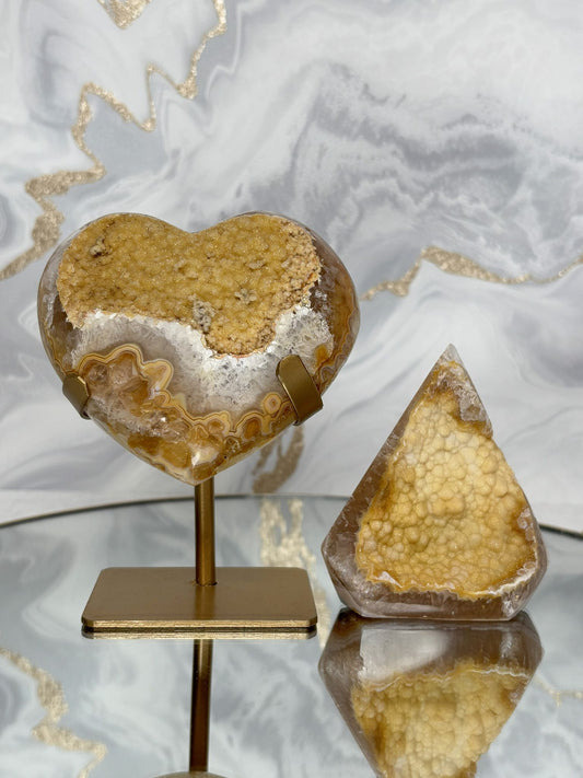 Set: Goldenes Herz & Diamant