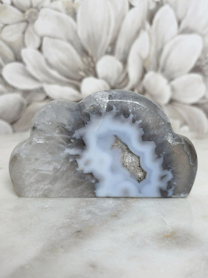 Achat Wolke mit Glitzercalcit