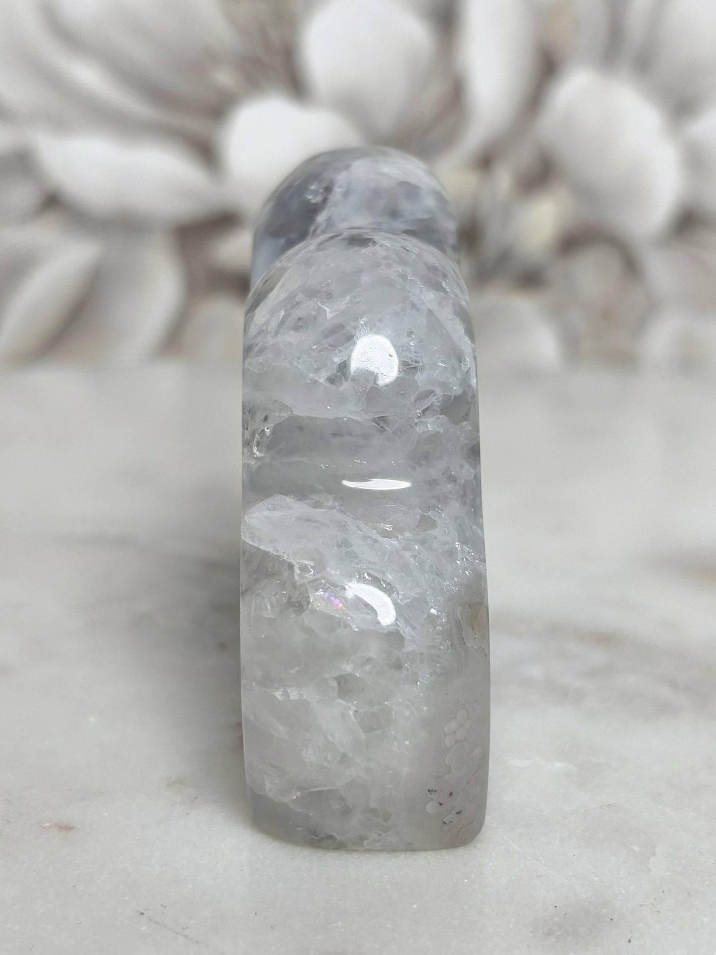 Achat Wolke mit Glitzercalcit