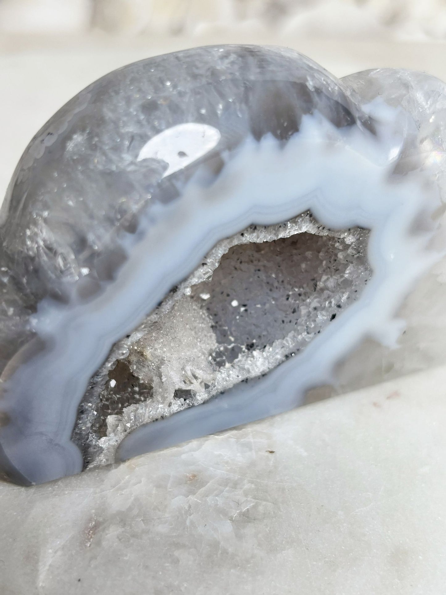 Achat Wolke mit Glitzercalcit