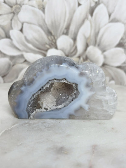 Achat Wolke mit Glitzercalcit