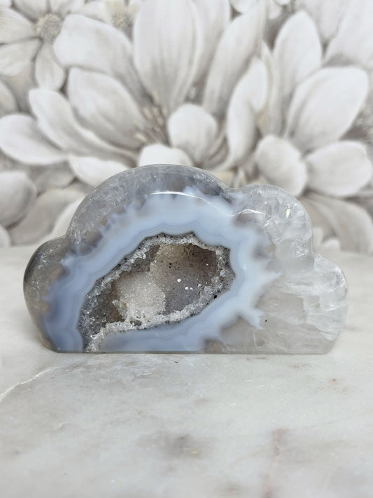 Achat Wolke mit Glitzercalcit