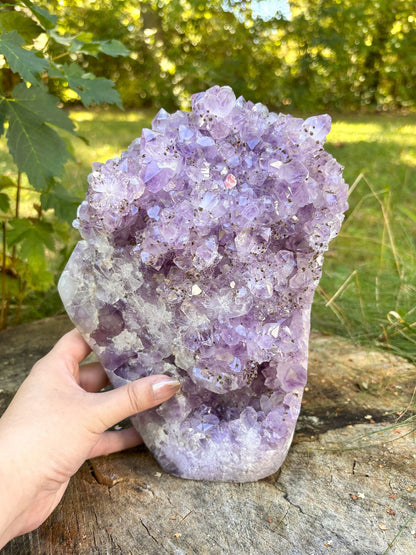Amethyst Cluster mit Goethit