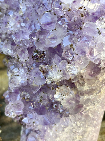 Amethyst Cluster mit Goethit