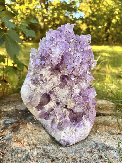Amethyst Cluster mit Goethit