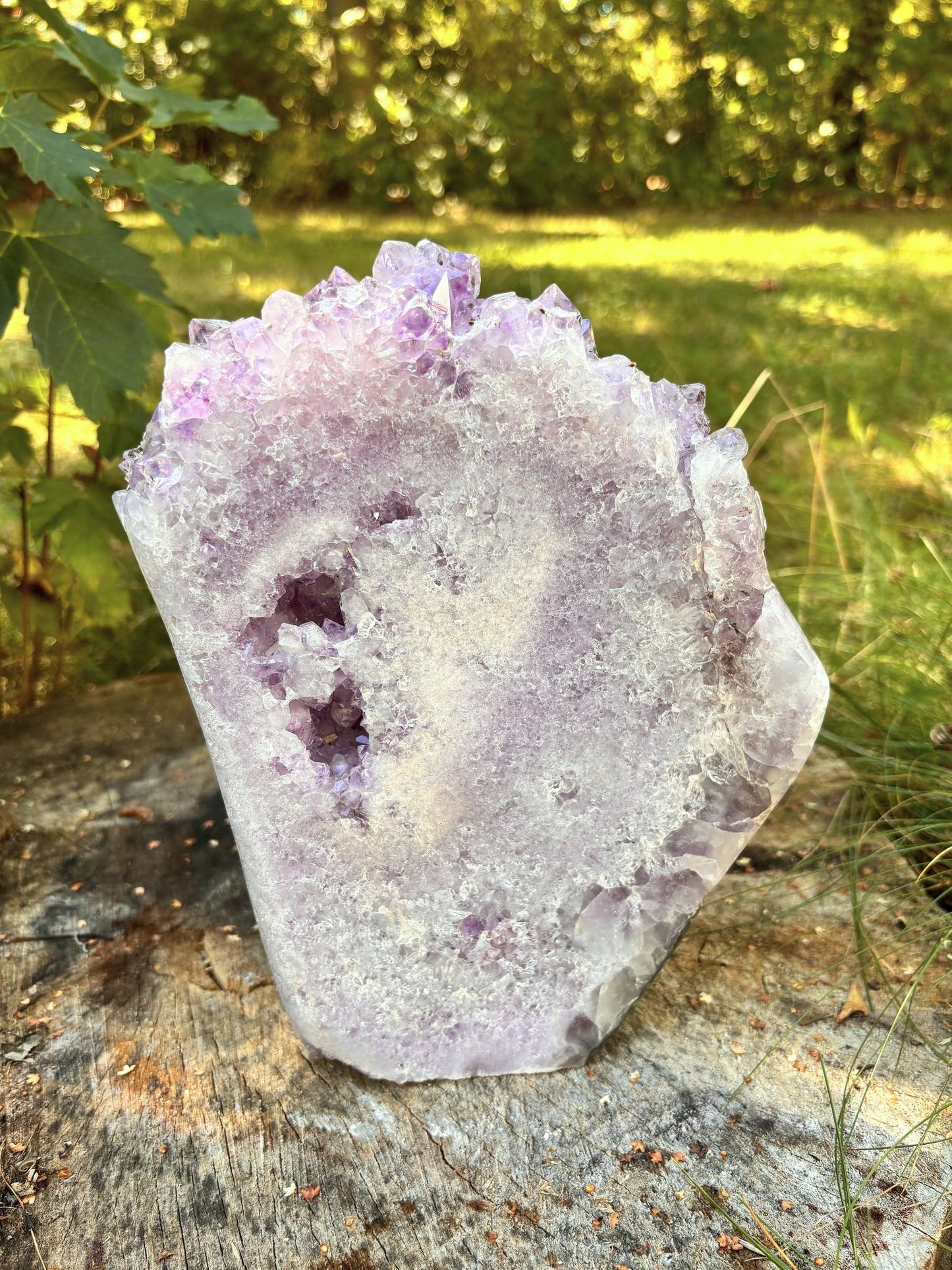 Amethyst Cluster mit Goethit