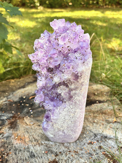 Amethyst Cluster mit Goethit