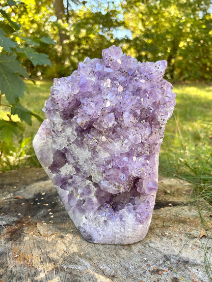 Amethyst Cluster mit Goethit