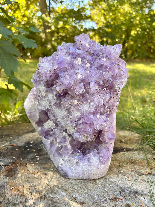 Amethyst Cluster mit Goethit