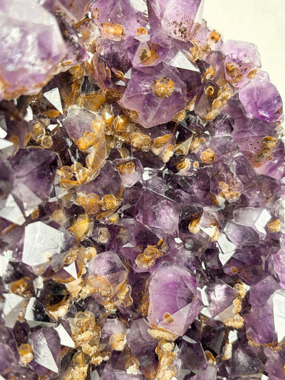Dunkler Amethyst mit viel Goethit
