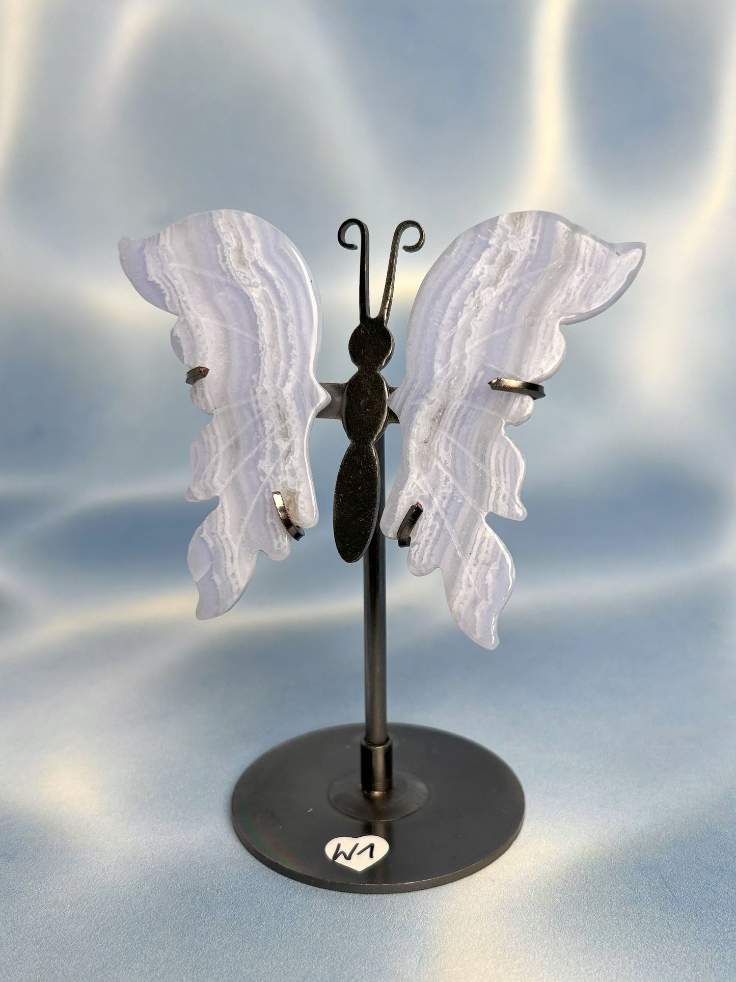 Blauer Spitzenachat / Blue Lace Agate Schmetterlinge