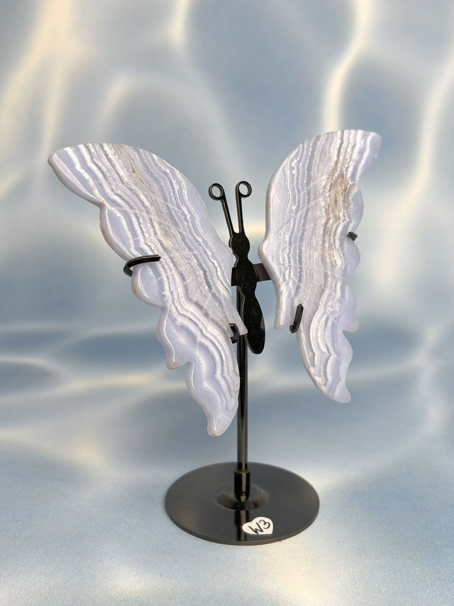 Blauer Spitzenachat / Blue Lace Agate Schmetterlinge