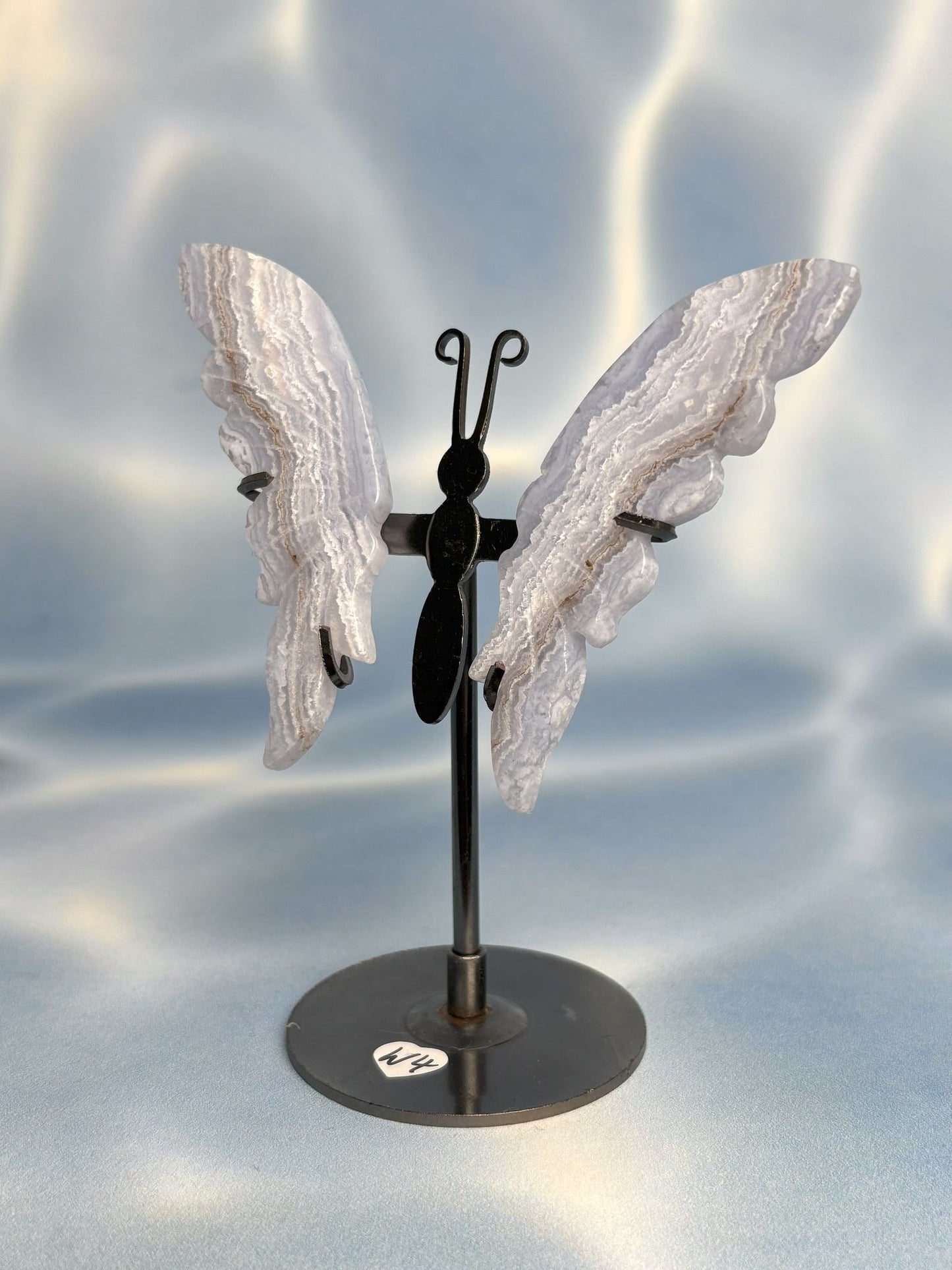 Blauer Spitzenachat / Blue Lace Agate Schmetterlinge