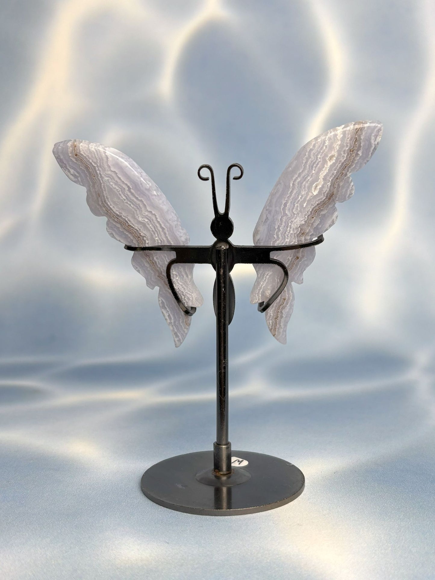 Blauer Spitzenachat / Blue Lace Agate Schmetterlinge