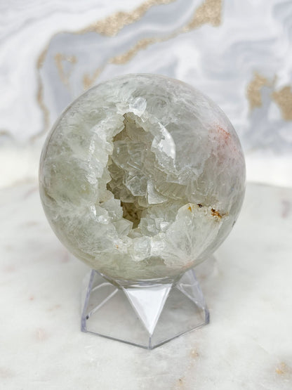 Grünquarz Blumenachat Kugel Nr. 3